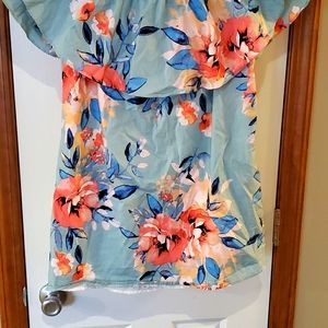 A ladies off the shoulder top.